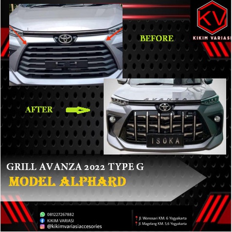 GRILL AVANZA 2022 UP MODEL ALPHARD