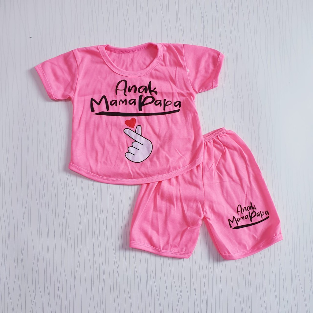 COD Bayar Ditempat Baju Setelan Anak Perempuan Anak Mama Papa Baby Alicia