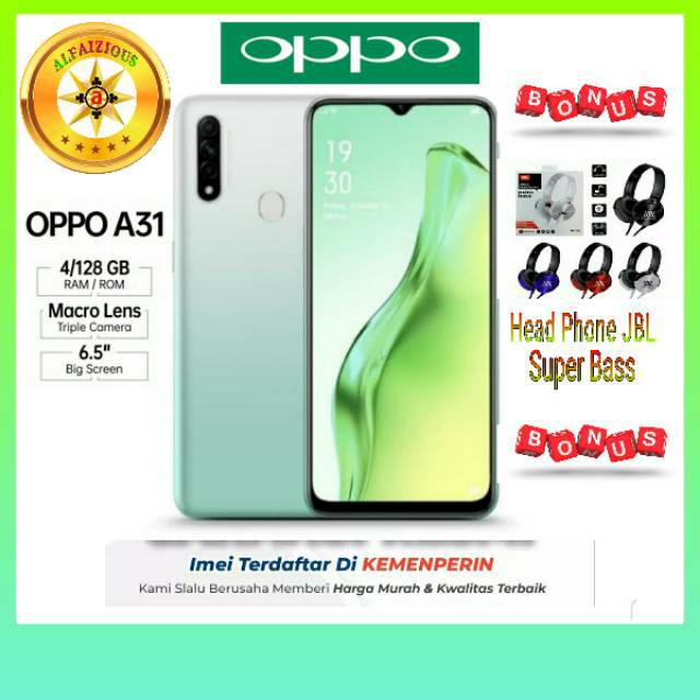 Oppo A31 RAM 4 128 Baru dan Garansi Resmi