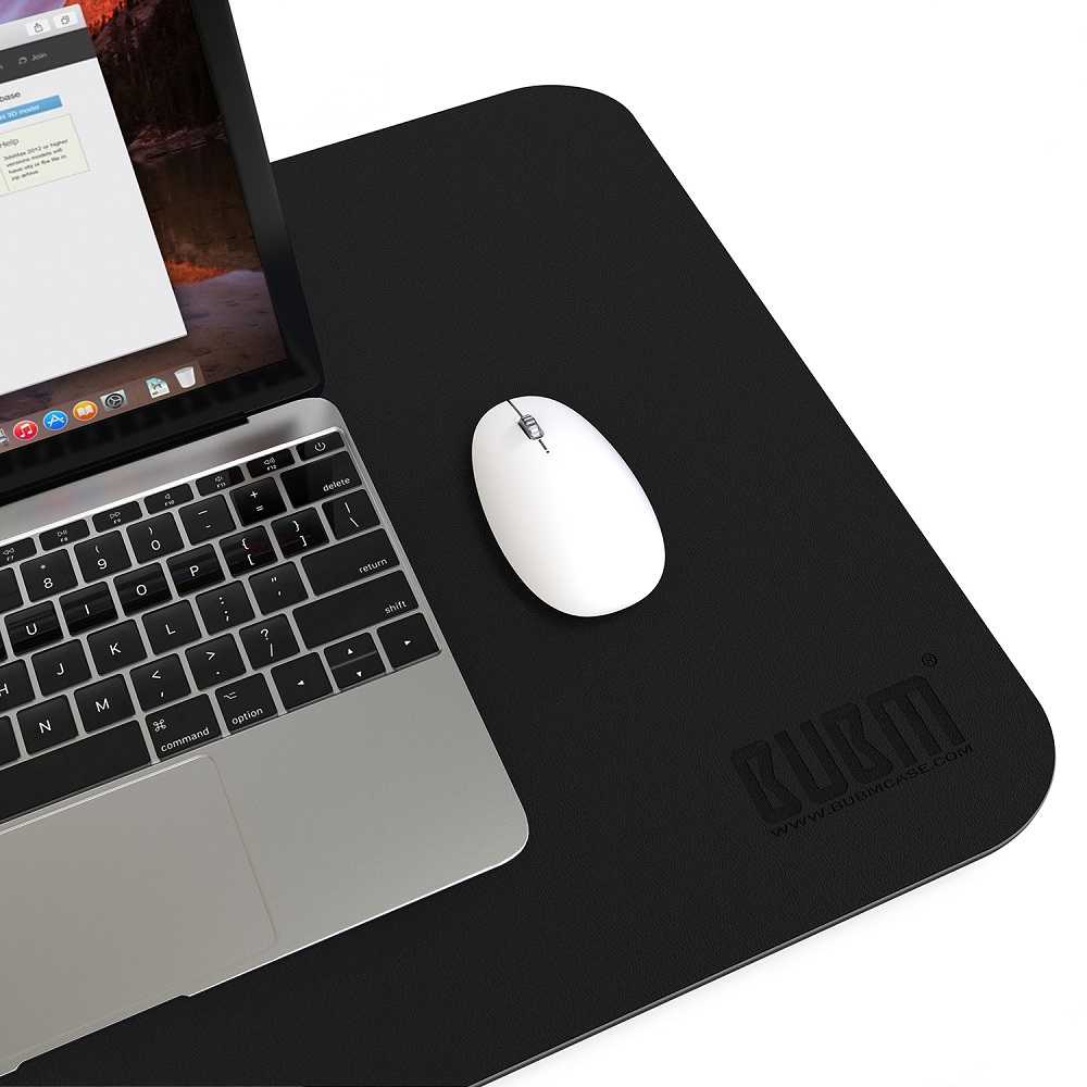 IDN TECH - BUBM Office Mouse Pad Desk Mat Bahan Kulit 60x30cm - BGZD-RS