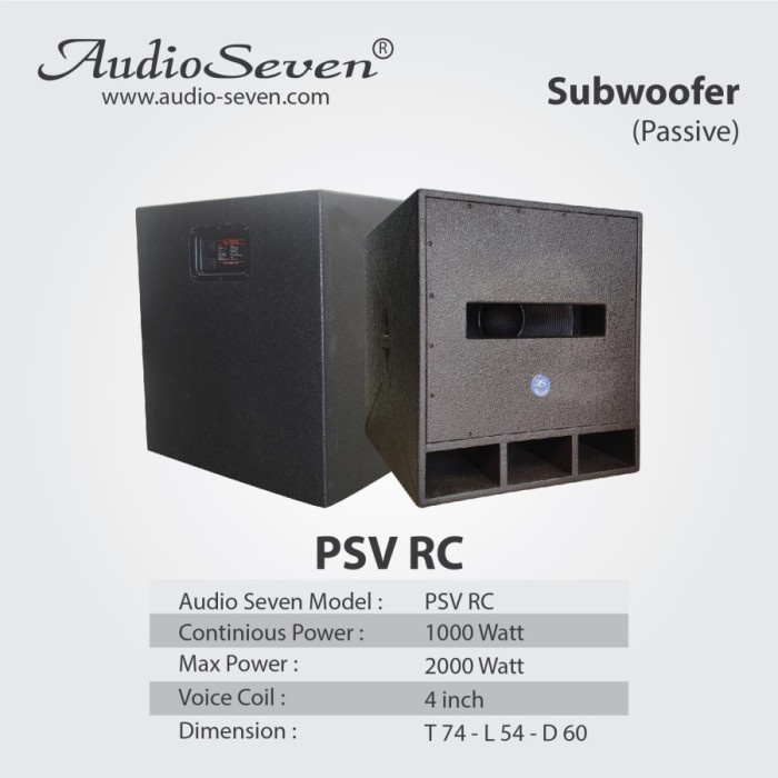 Speaker Subwoofer 18 Inch Pasif Audio Seven RC 118 Original no HUPER
