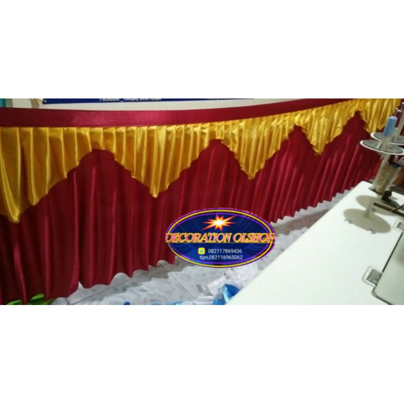 PINGGIRAN MEJA CATERING/SKIRTING MEJA PRASMANAN/REMPEL MEJA