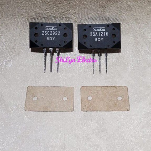 TRANSISTOR 5DY ORI 2SA1216 2SC2922 SANKEN JEPANG ORIGINAL 1SET + MIKA  SA1216 SC2922 1216 2922