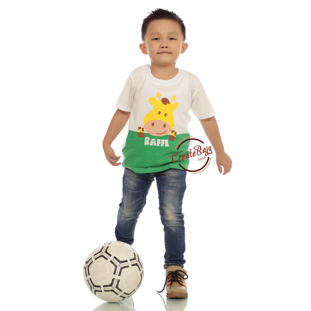 KAOS ANAK LAKI GIRAFFE 1-7 TAHUN BAJU ATASAN ANAK LAKI FASHION TERMURAH BAHAN KATUN