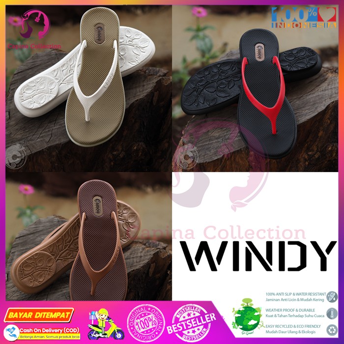  CAMOU WINDY Sandal  Jepit  Wanita  Casual Anti Sllip 