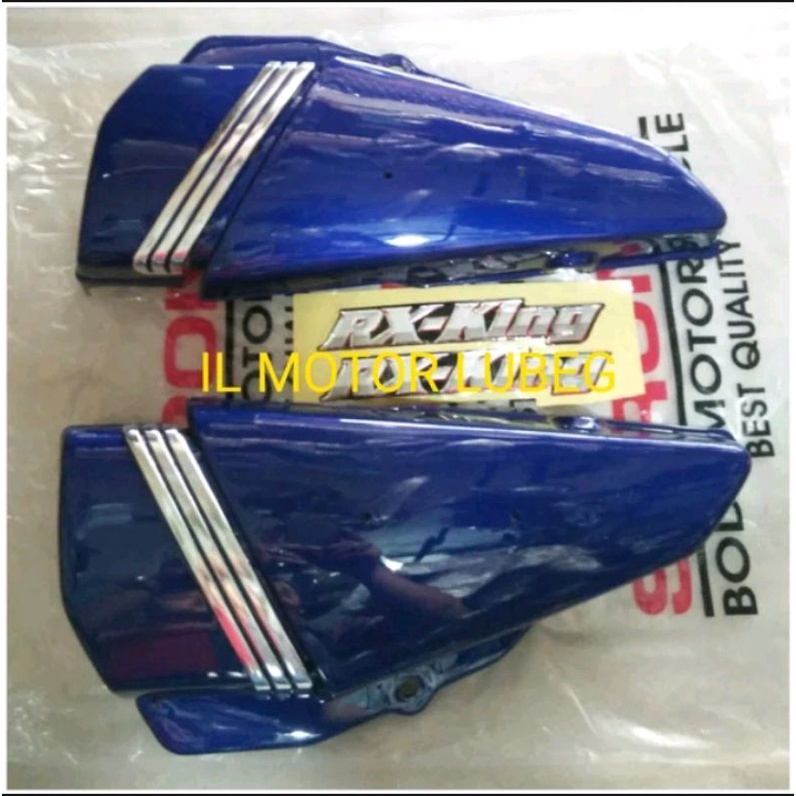 Cover Tutup Aki RX King New Less Chrome Warna Biru