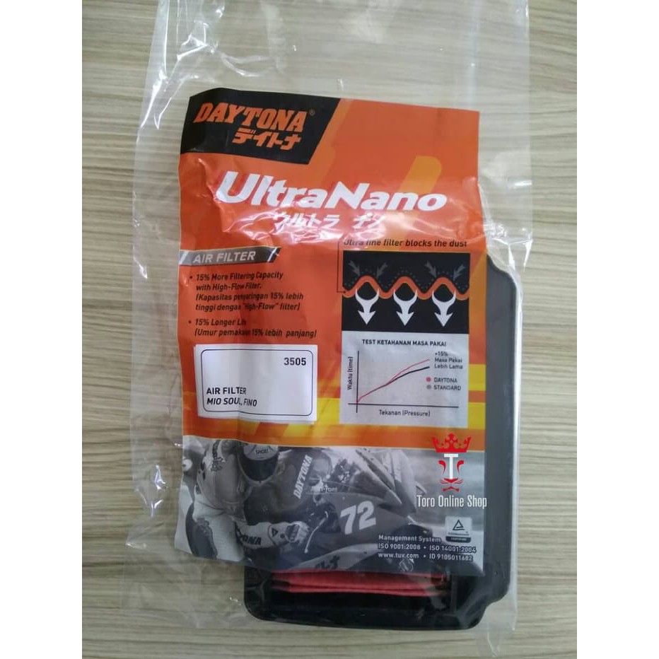 FILTER UDARA DAYTONA ORIGINAL RACING YAMAHA MIO SOUL / FINO KARBU ORI