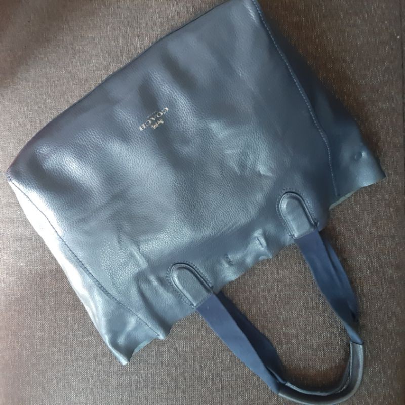 Coach large derby leather tote bag