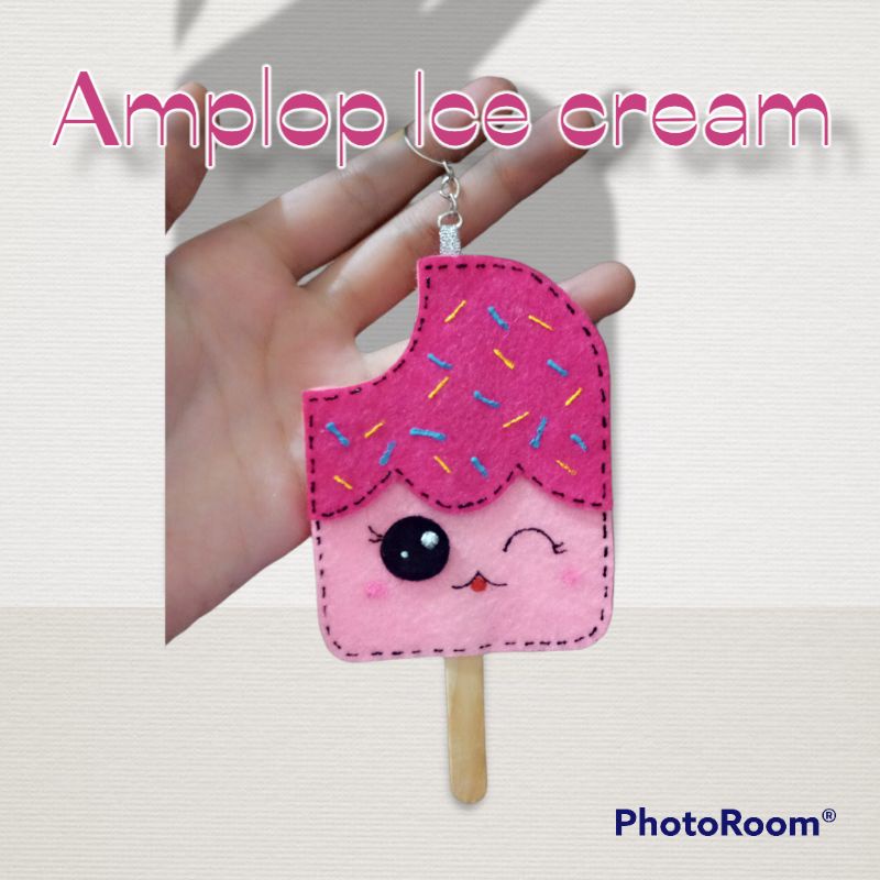 

AMPLOP FLANEL BENTUK ES KRIM ICE CREAM LUCU KAWAI