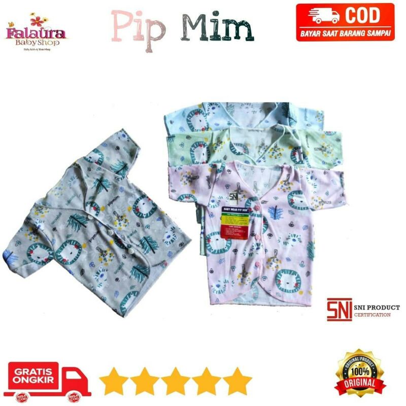 Baju Bayi Panjang Kancing Depan Baju Bayi Pip Mim