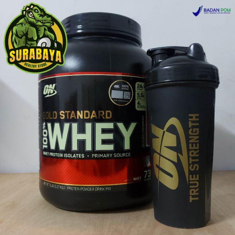 ON WHEY GOLD STANDARD 5 LBS OPTIMUM NUTRITION WHEY PROTEIN ISOLATE BLEND 5LBS LB WPI BPOM