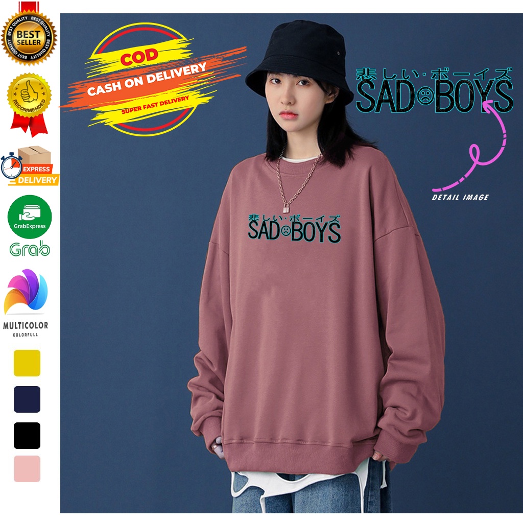 🅳🅵 Sweater Sadboys Pria &amp; Wanita | Sweater Terbaru | Dhea Fashion