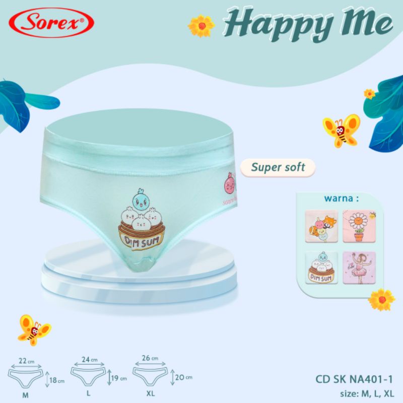 Cd Anak Sorex Cewek / Celana Dalam Anak Sorex Perempuan M-XL / CD Anak Sorex  NA401 / NA402 /NA 403/NA470