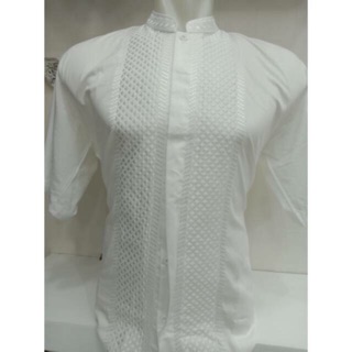  KOKO PUTIH PROMO Baju  Koko Muslim  Pria  Dewasa WHITE 