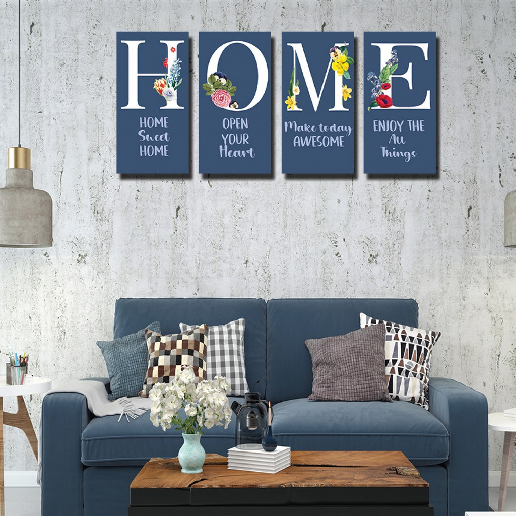 #13 Kamilastorindo Hiasan Dinding Poster Kayu Pajangan Walldecor Quotes Home Sweet Home