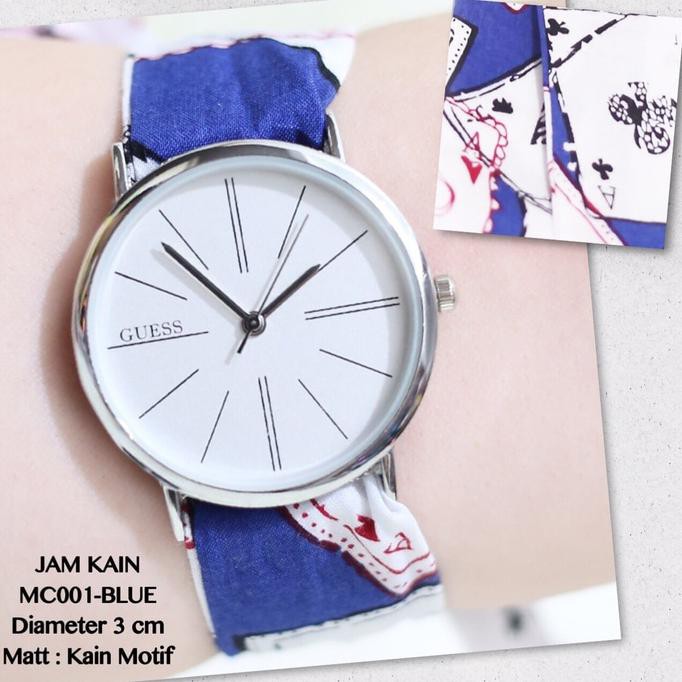 PROMO GROSIR JAM TANGAN WANITA PRIA GUESS MONOL ALBA TALI KAIN BANDANA MURAH TERLARIS