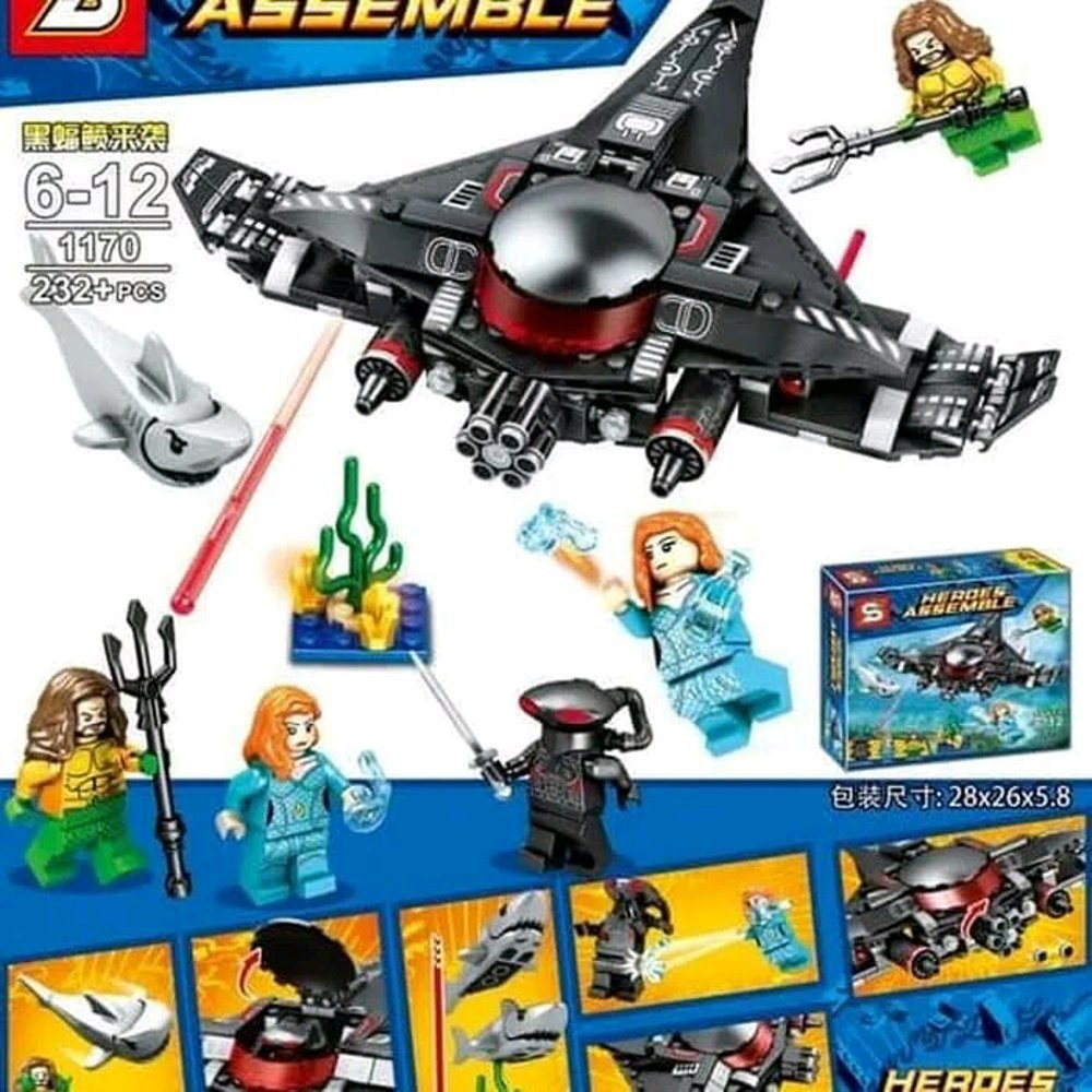 SY 1170 Brick lego Aquaman Black manta Mera SY1170 Super Heroes Batman Kapal Selam