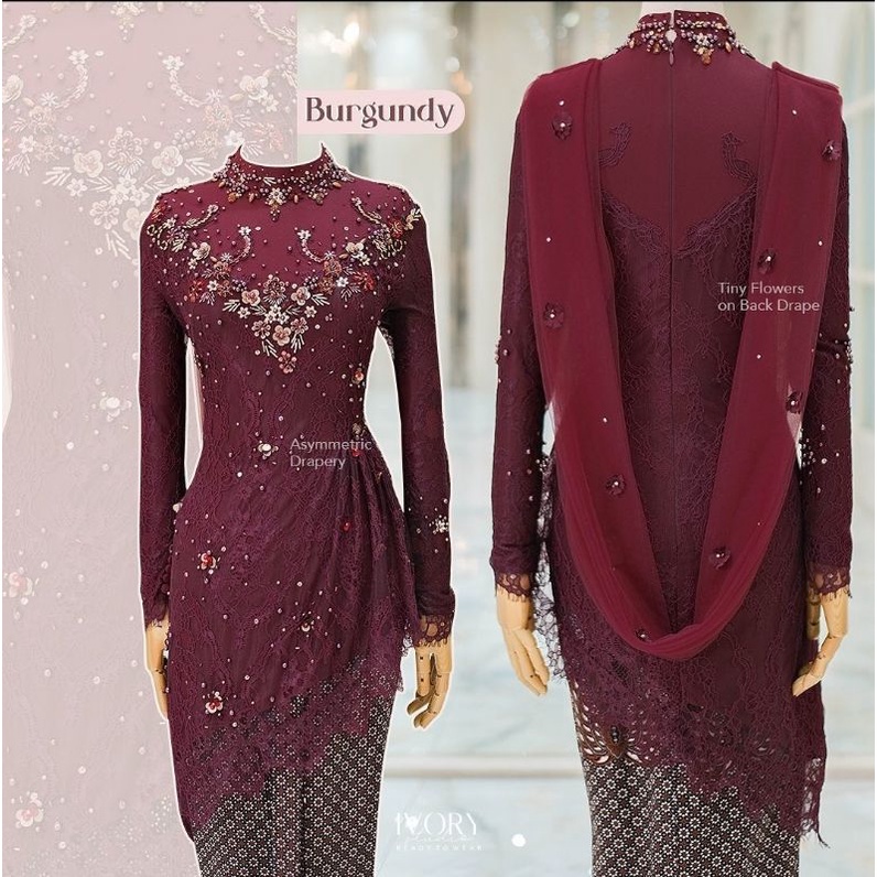 Jual Maroon Kebaya Wisuda Kebaya Tunangan Kebaya Pesta Kebaya Kondangan Shopee Indonesia 