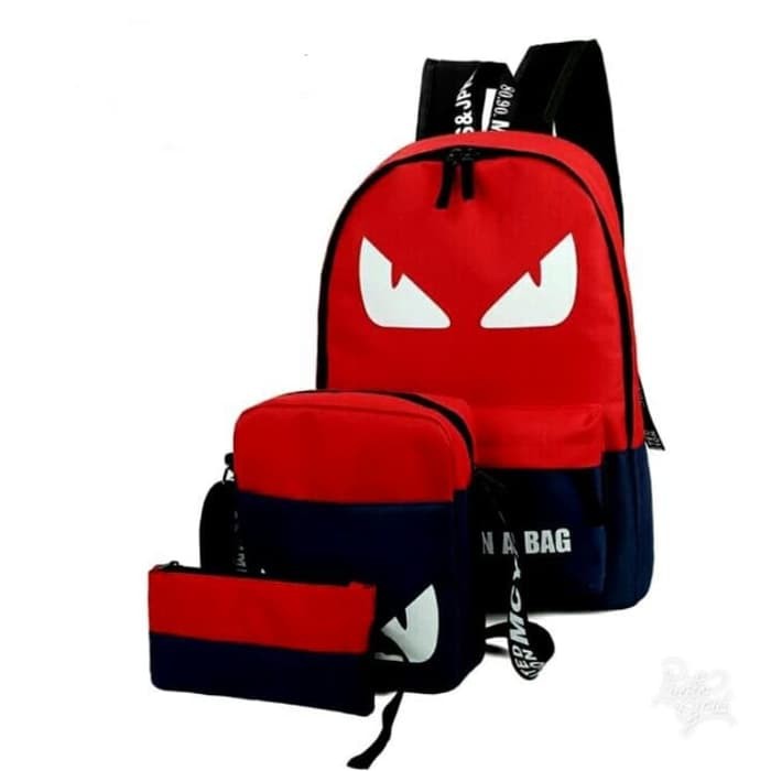 Tas Ransel / Tas Sekolah Anak SD Cowok / Backpack Paket 3 in 1