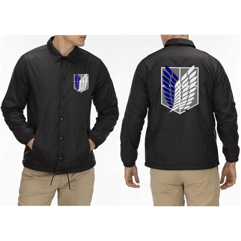 jaket anime attack on titan SNK Wings versi jaket coach