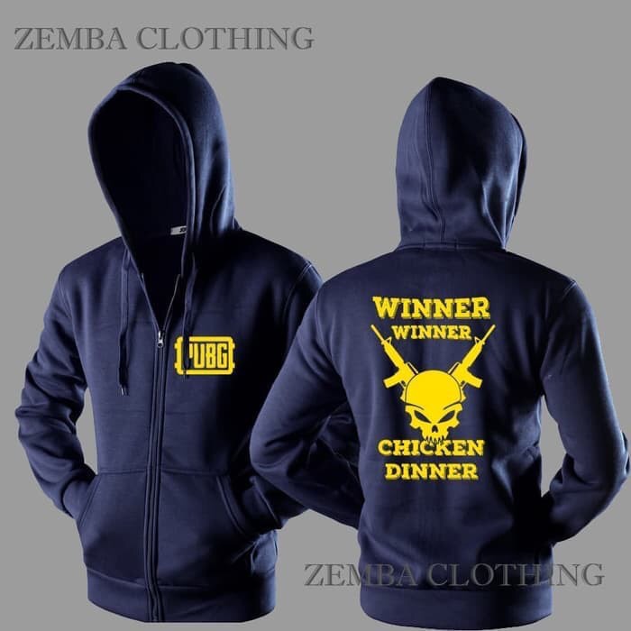 JAKET HOODIE PUBG CHICKEN DINNER WINNER