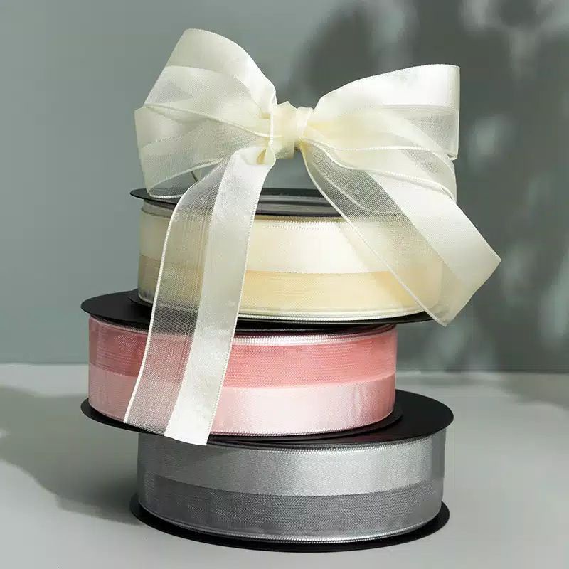 

1 yard (90 cm) Pita korea organza mix satin pita kado pita hampers sz 2,5 cm