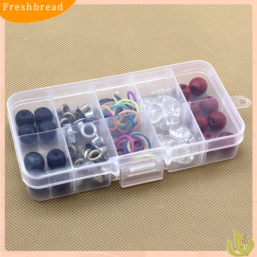 【Fresh】❀10 Compartment Adjustable Transparent Plastic Jewelry Bead Storage Box Organizer