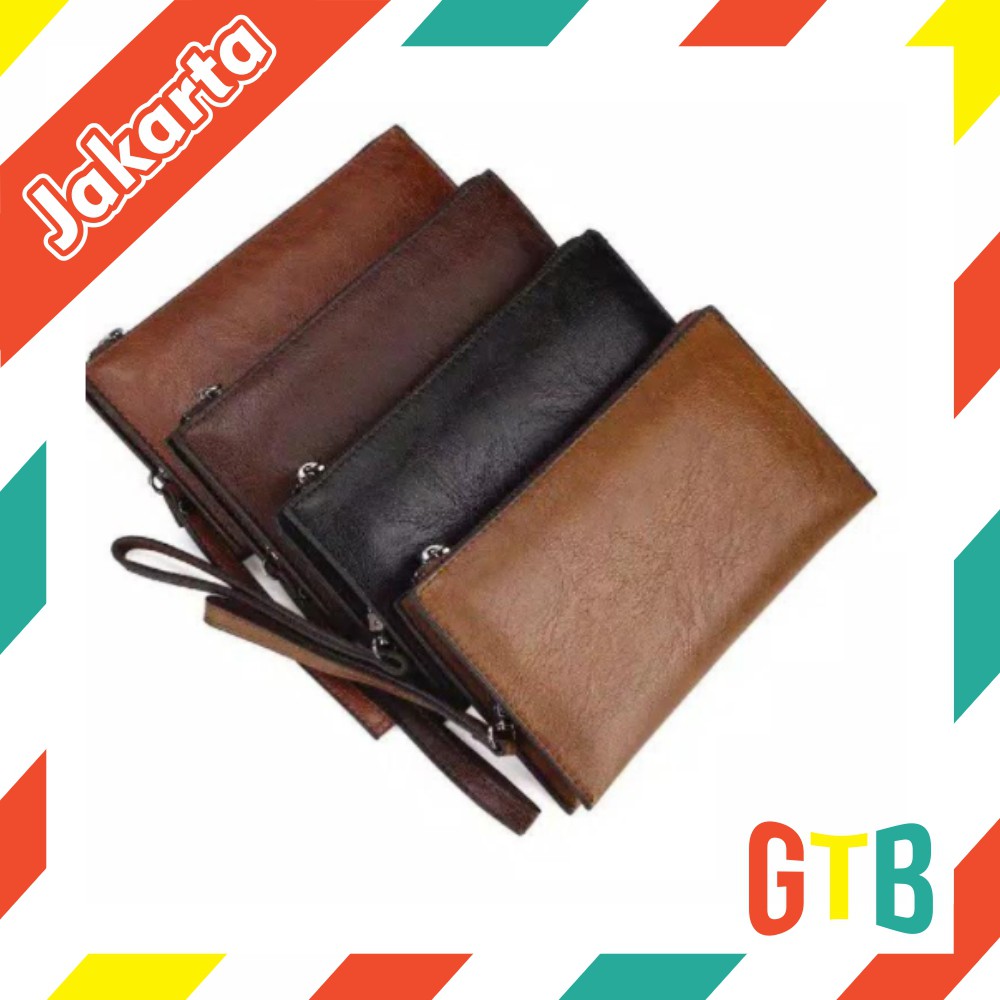 ❤️GTB❤️ D008 Dompet Kulit Pria / Dompet Kulit Pria / Clutch Kulit Pria / Import Murah Jakarta