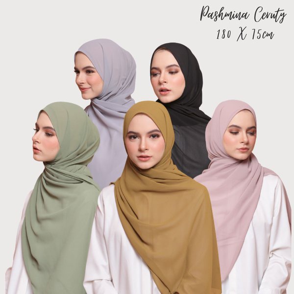 HIJAB PASMINA CERUTY BABYDOLL 180X75 - KERUDUNG PASHMINA