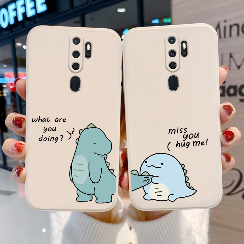 Casing OPPO A5s A7 A12 A12s A11K F9 F9 Pro A5 A3s A12E C1 A16 A16s A55 A92 A72 A5 A9 A15 A35 A8 A31 Motif Dinosaurus