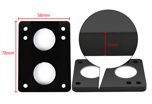 2pcs pad bracket Bahan Karet Tebal Ukuran 6mm Untuk Papan Seluncur