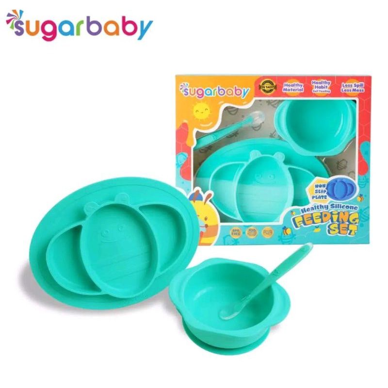 Sugar Baby Healthy Silicone Feeding Set (isi 3)