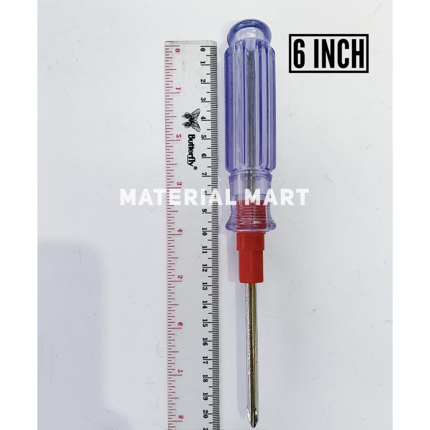 1 PC Obeng Bolak Balik 5&quot; Murah | Obeng BB 6 Inch | Screwdriver 2 Way | Material Mart