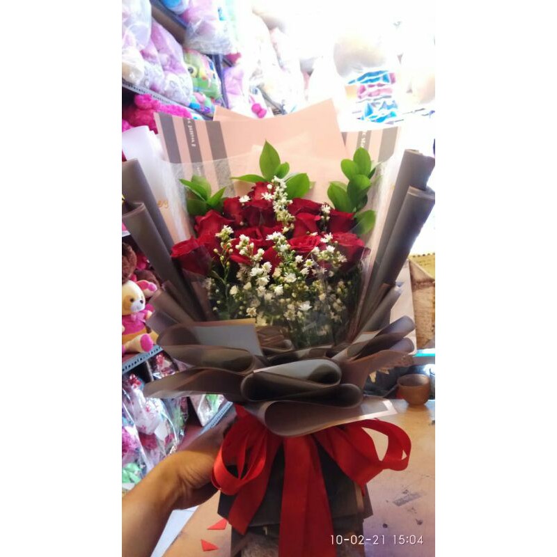 Buket Bunga Mawar Asli