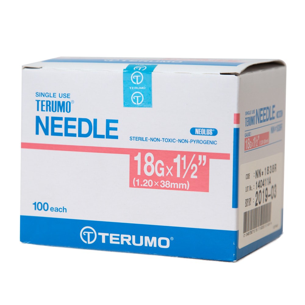 DISPOSABLE NEEDLE JARUM TERUMO 18G X 1,5 INC - ISI 100 PCS