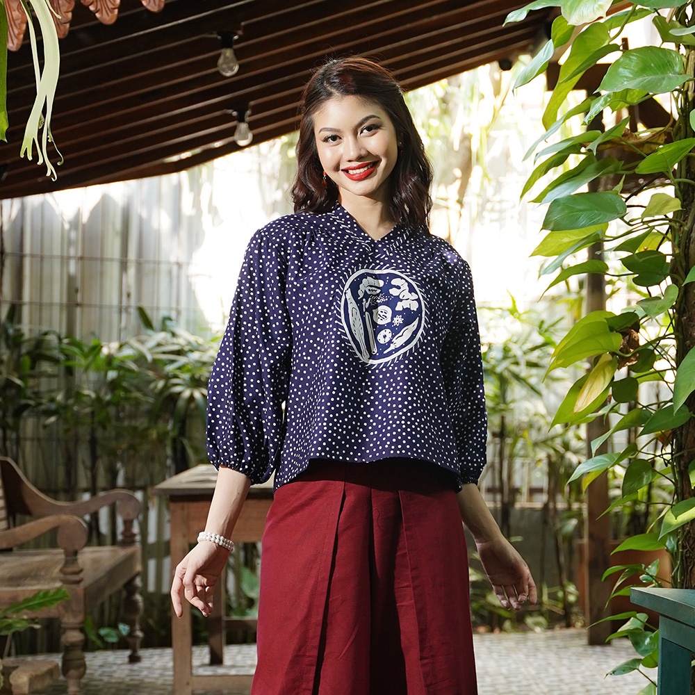 NONA RARA - Satu Selampad Rempah T1675, Baju Batik Kasual Modern