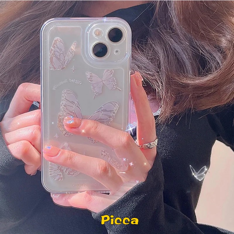 Ins Casing TPU Xiaomi Mi POCO M3 Pro M4 Pro POCO X3 Pro NFC Redmi Note 11 10 11s 9s 11Pro 10S 9 10 Pro Max Plus Redmi 10 9A 9 10C 10C 9T 10C NFC Butterfly