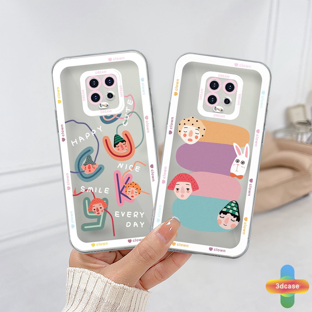 Case HP Xiaomi Redmi Note 9 8 10 10S 9 10 PRO MAX 11 9S Xiaomi Redmi POCO C3 C31 X3 NFC X3 PRO Redmi 9C NFC 9A 9i 9T 9AT 9ACTIV 9 PRO Power 10X POCO M2 PRO 10 Prime Colorful Cartoon Avatar Transparent Case