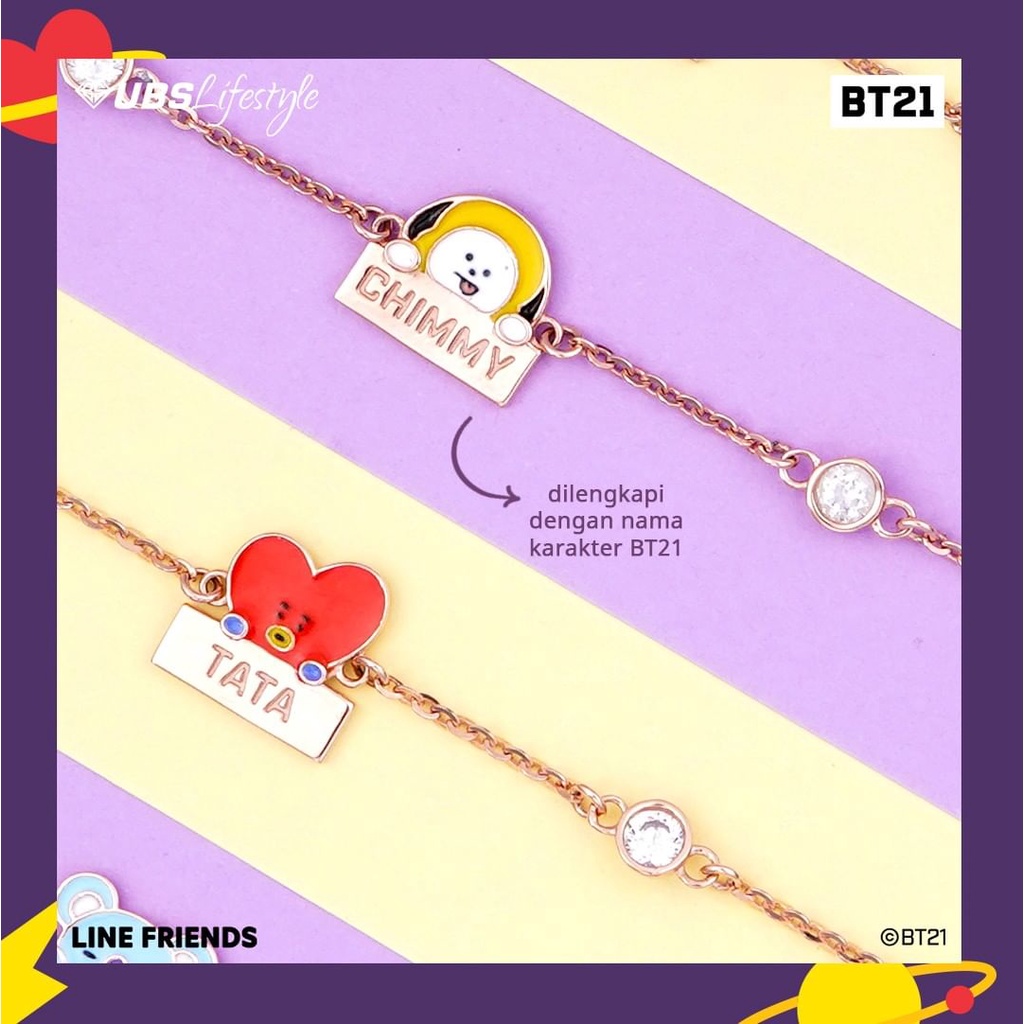 Gelang Emas BT21 &quot;Line Friends&quot; 8K - SDW Gold -