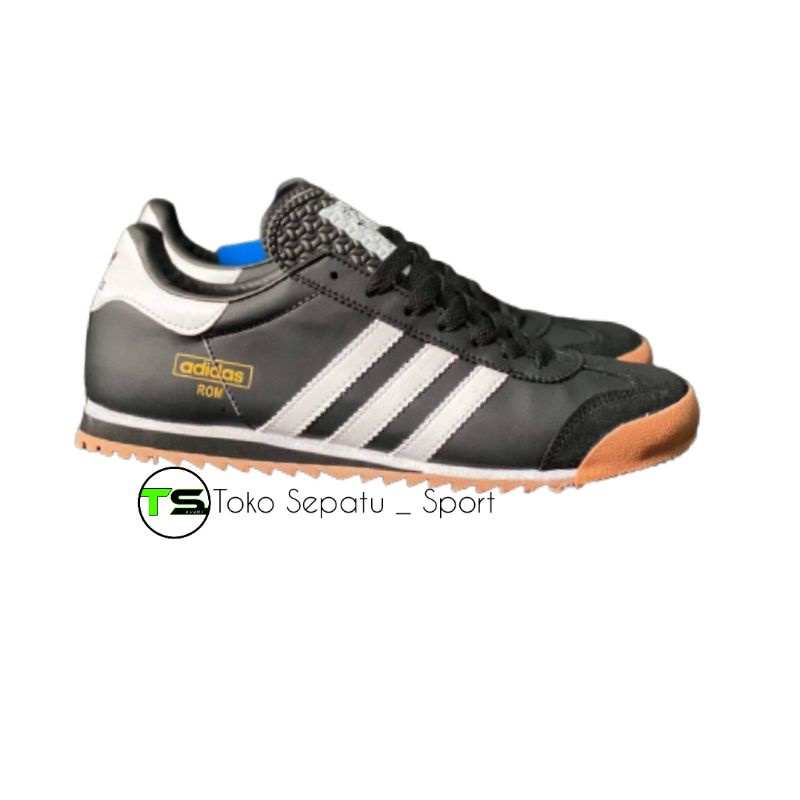 SEPATU ADIDAS ROM CASUAL | ADIDAS HITAM CLASSIC PRIA