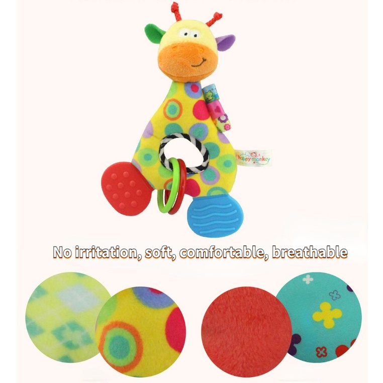 Bayi Teether Mainan Gigi Bayi Pelatihan Mengunyah Jerapah Mainan Silikon Lembut Molar Stick