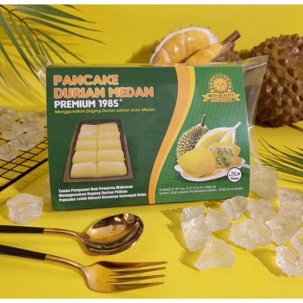 

Pancake Durian Premium 1985 Ucok Medan isi 10, 6, 3 Pcs | Pancake Durian Medan Premium Ucok Asli Medan