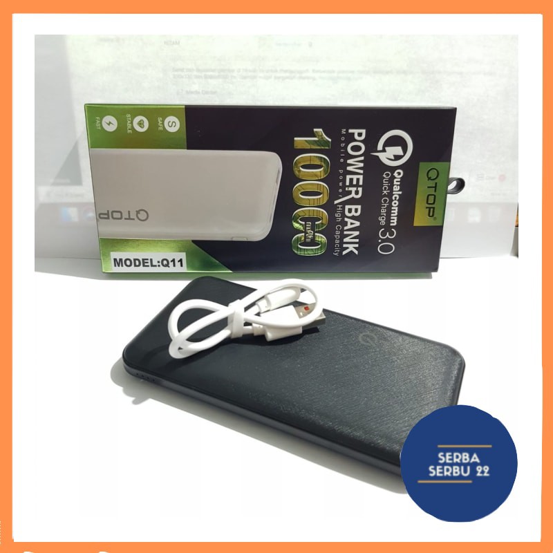 Powerbank QTOP Mobile Power Qualcomm 10000mAh Q11 ORIGINAL 100% [SS]