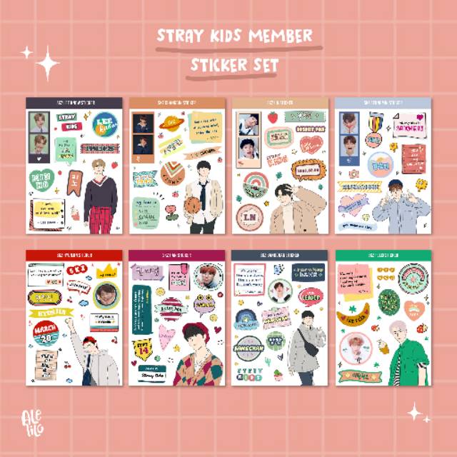 Jual STRAY KIDS STICKER MEMBER SET / STRAYKIDS / SKZ Indonesia|Shopee