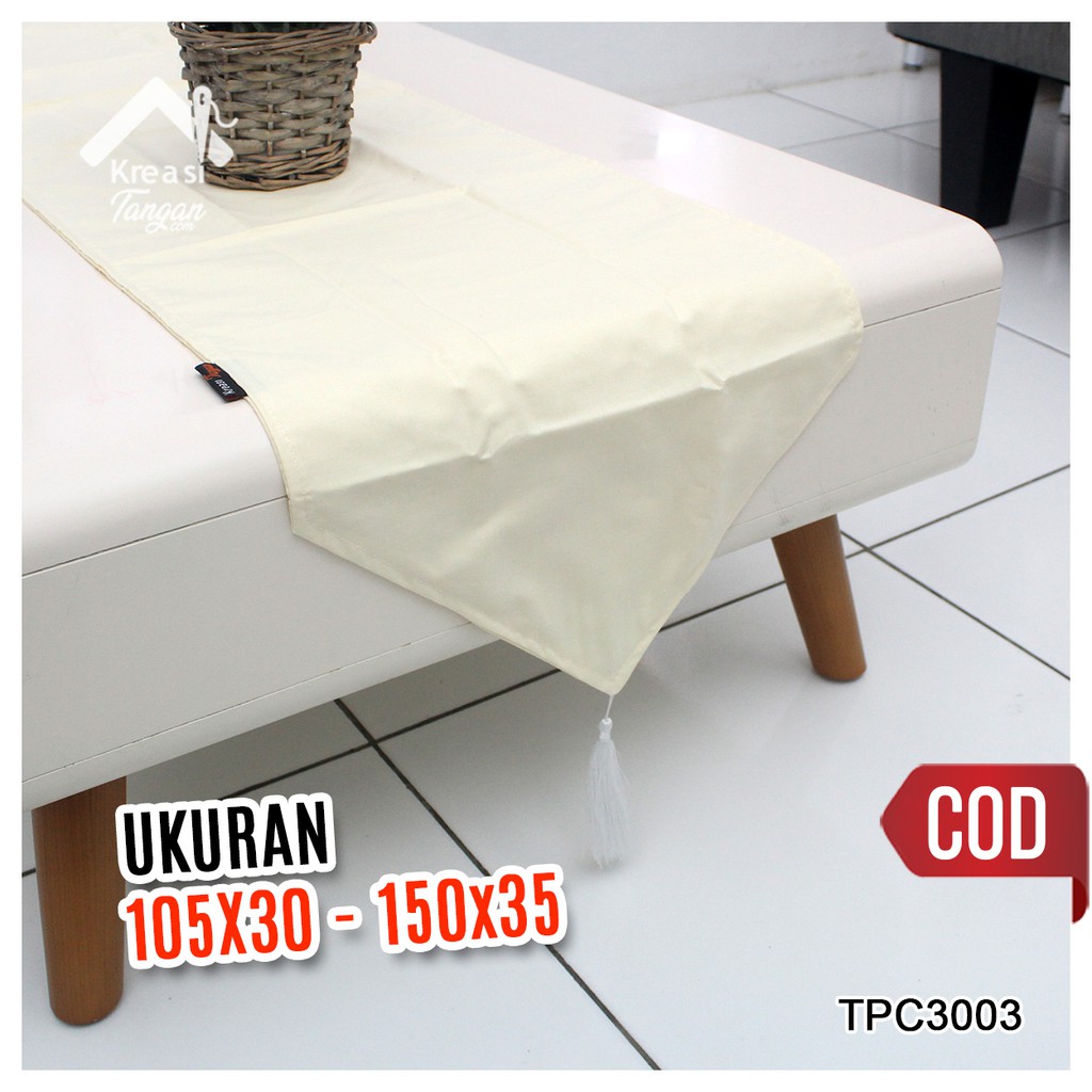 Taplak Meja Polos Table Runner POLOS Ukuran 105x30 &amp; 150x35 (TPC3003)