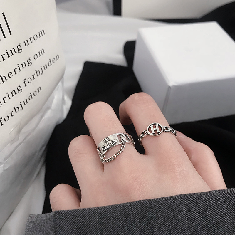 [HOT SALE]Fashion Silver Planet Saturn Chain Ring/ Women Popular Adjustable Open Finger Ring / Minimalism Charm Opening Ring Jewelry