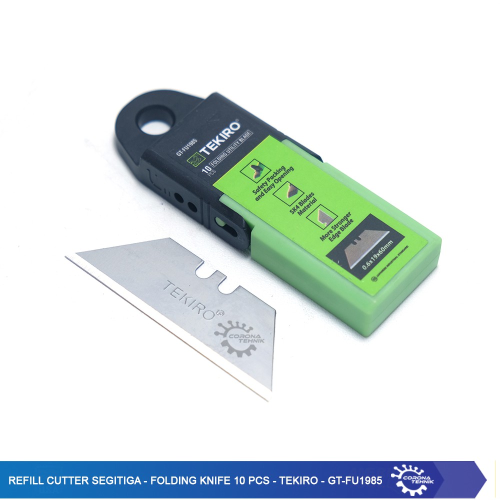 Tekiro - GT-FU1985 - Refill Cutter Segitiga - Folding Knife 10 Pcs