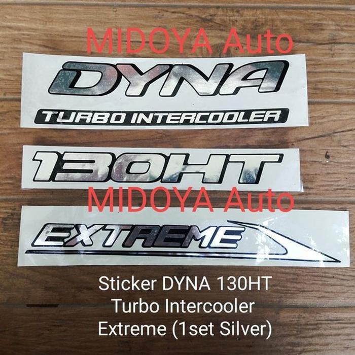 Sticker Stiker Dyna 130HT Turbo Intercooler Extreme 1set Terjangkau