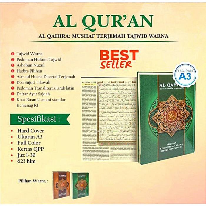 

Al Qur'an Al Qahira Mushaf Terjemahan Tajwid Warna A3 Jumbo