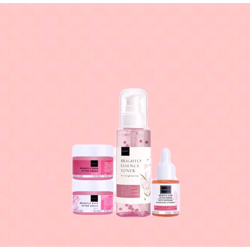 Scarlett Whitening Brightly Ever After Satu Paket 4 ITEM